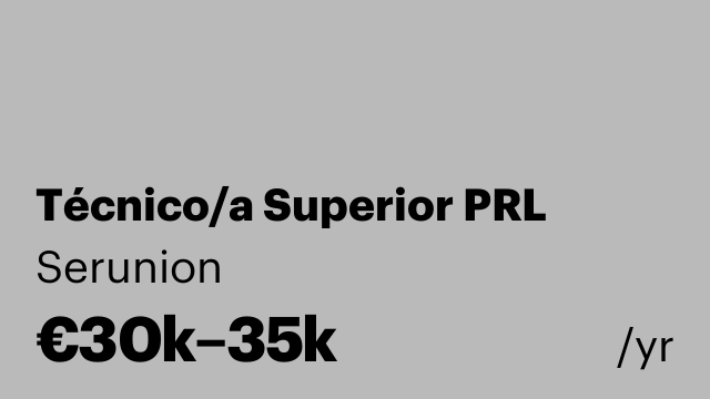 Técnico/a Superior PRL