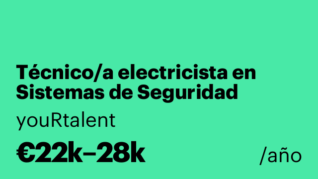 Técnico/a electricista en Sistemas de Seguridad