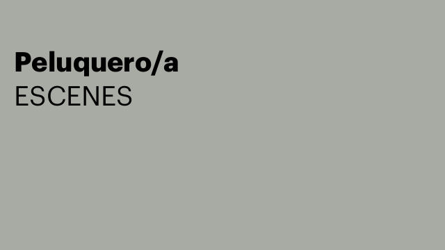 Peluquero/a