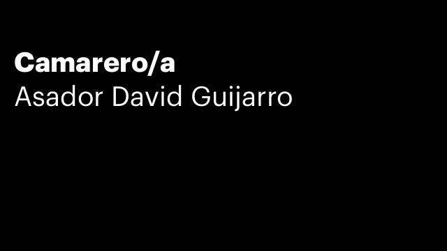Camarero/a