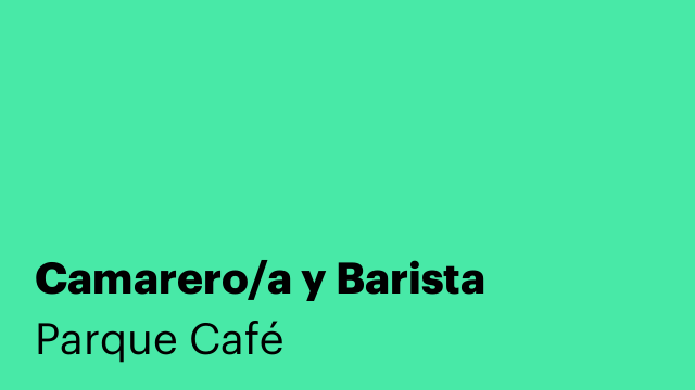 Camarero/a y Barista