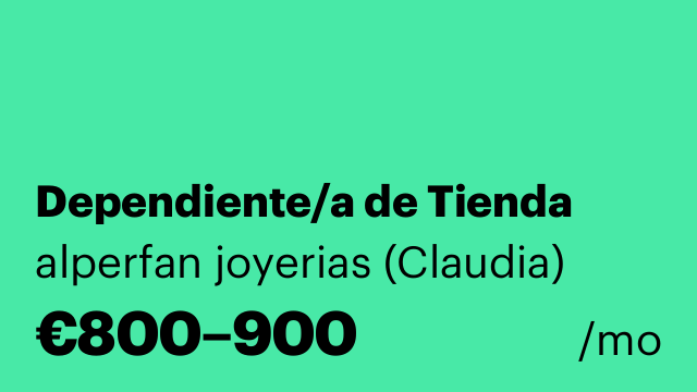 Dependiente/a de Tienda