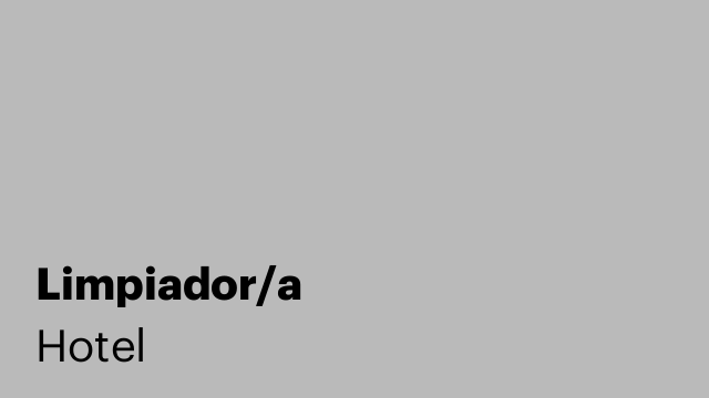 Limpiador/a