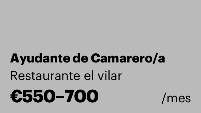 Ayudante de Camarero/a