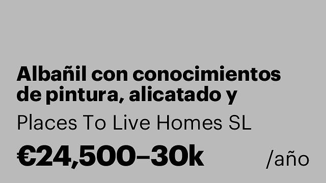 Albañil con conocimientos de pintura, alicatado y carpinetaria.
