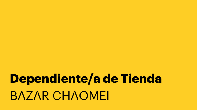 Dependiente/a de Tienda