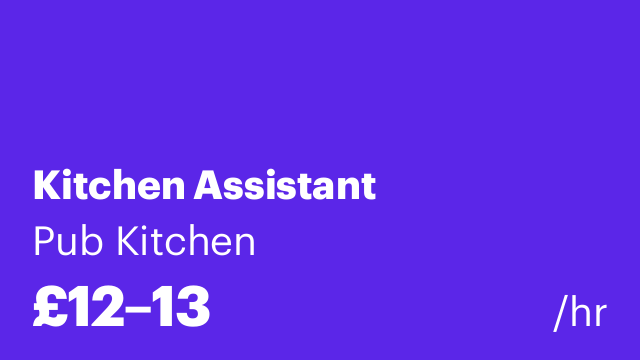 Kitchen Assistant