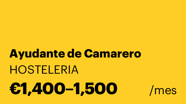 Ayudante de Camarero