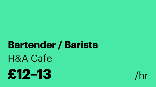 Bartender / Barista