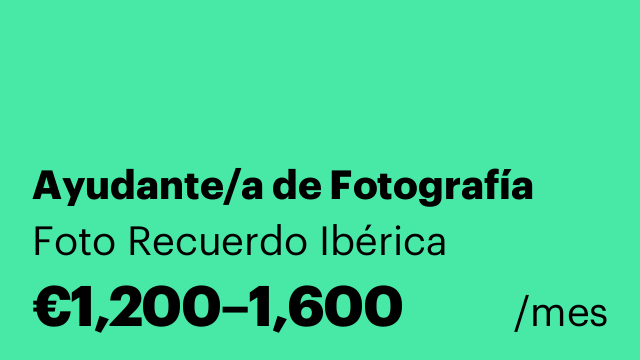 Ayudante/a de Fotografía