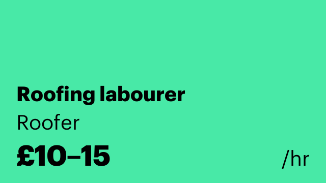 Roofing labourer