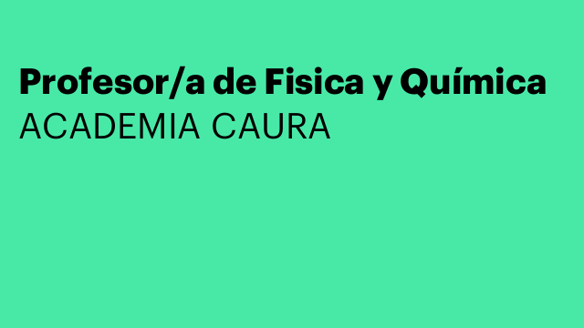 Profesor/a de Fisica y Química