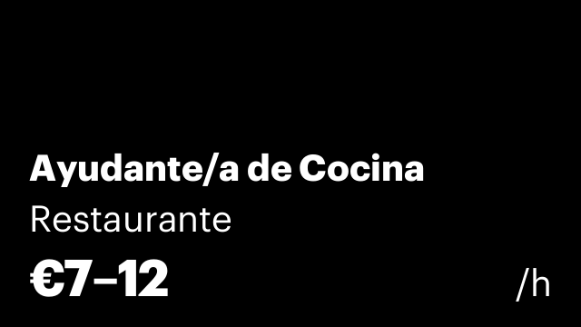Ayudante/a de Cocina