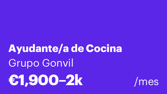 Ayudante/a de Cocina