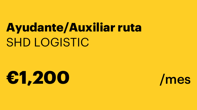 Ayudante/Auxiliar ruta