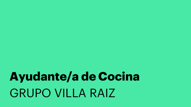 Ayudante/a de Cocina