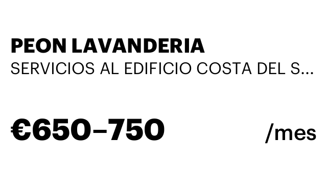PEON LAVANDERIA