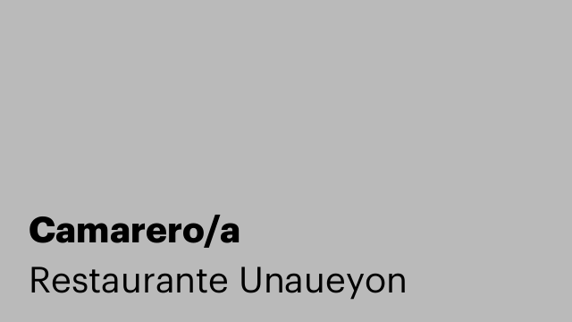 Camarero/a