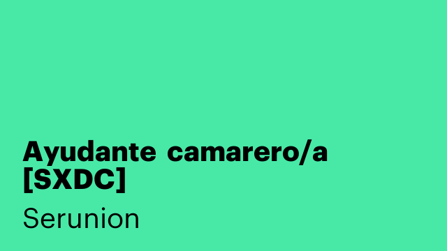 Ayudante  camarero/a [SXDC]