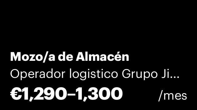 Mozo/a de Almacén