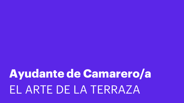 Ayudante de Camarero/a