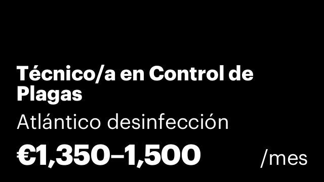 Técnico/a en Control de Plagas