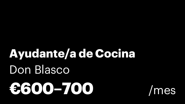 Ayudante/a de Cocina