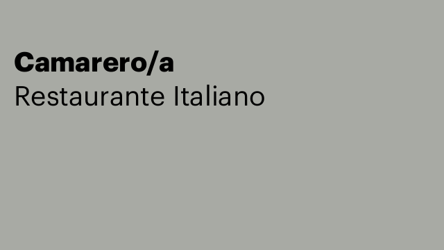 Camarero/a