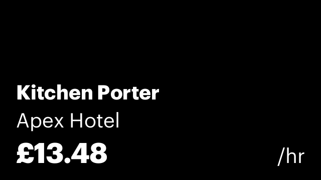 Kitchen Porter