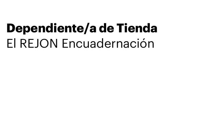 Dependiente/a de Tienda