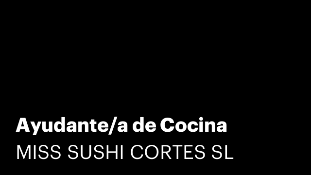 Ayudante/a de Cocina