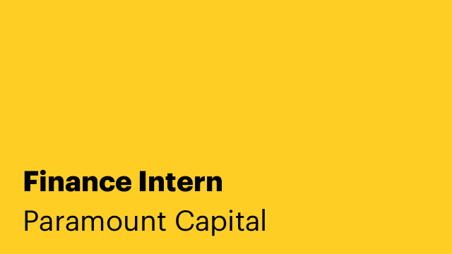 Finance Intern