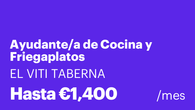 Ayudante/a de Cocina y Friegaplatos