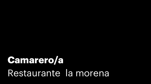 Camarero/a