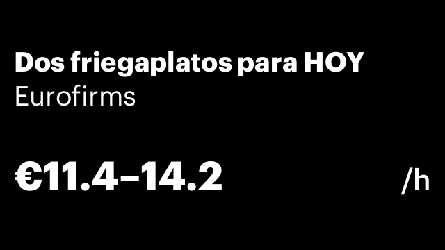 Dos friegaplatos para HOY