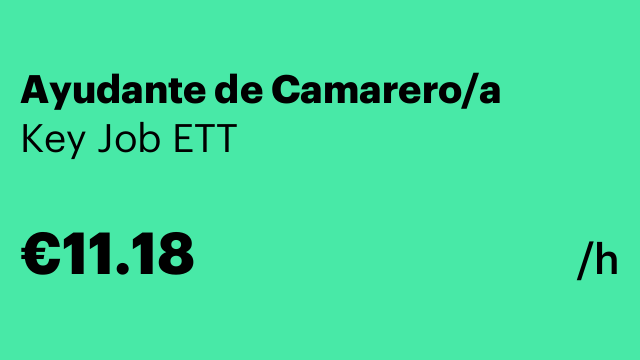 Ayudante de Camarero/a
