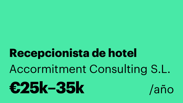 Recepcionista de hotel