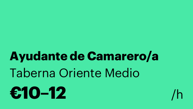 Ayudante de Camarero/a