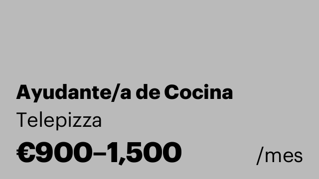 Ayudante/a de Cocina