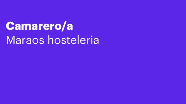 Camarero/a