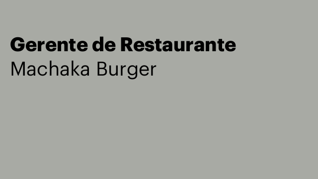 Gerente de Restaurante