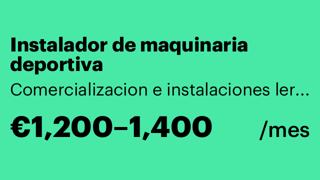 Instalador de maquinaria deportiva
