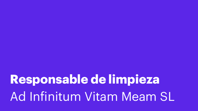 Responsable de limpieza