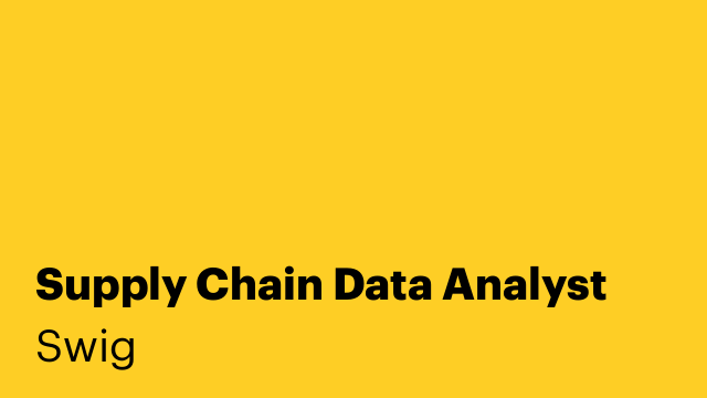 Supply Chain Data Analyst