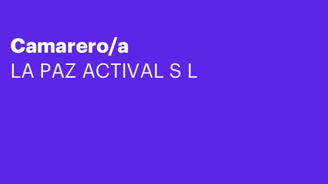 Camarero/a