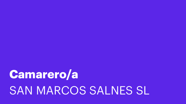 Camarero/a