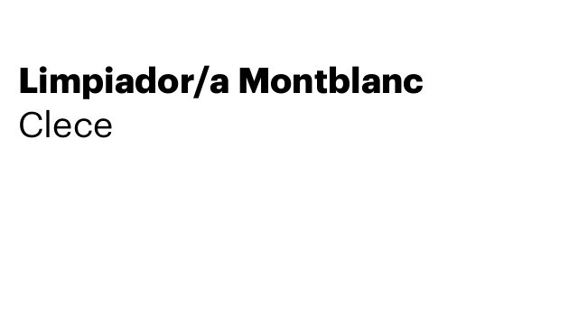 Limpiador/a Montblanc