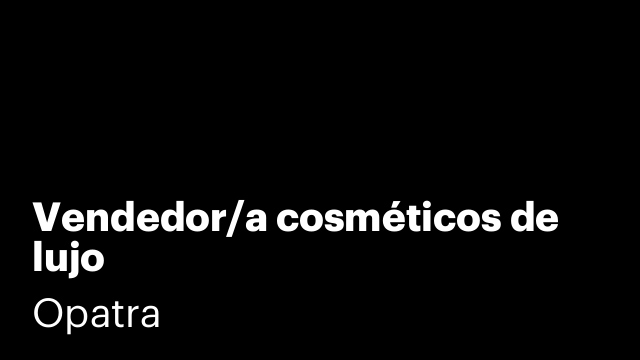 Vendedor/a cosméticos de lujo