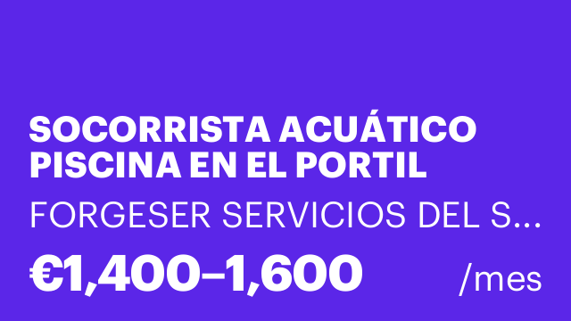 SOCORRISTA ACUÁTICO PISCINA EN EL PORTIL