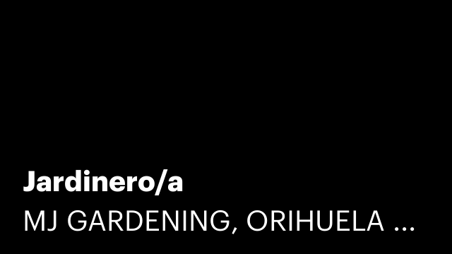 Jardinero/a